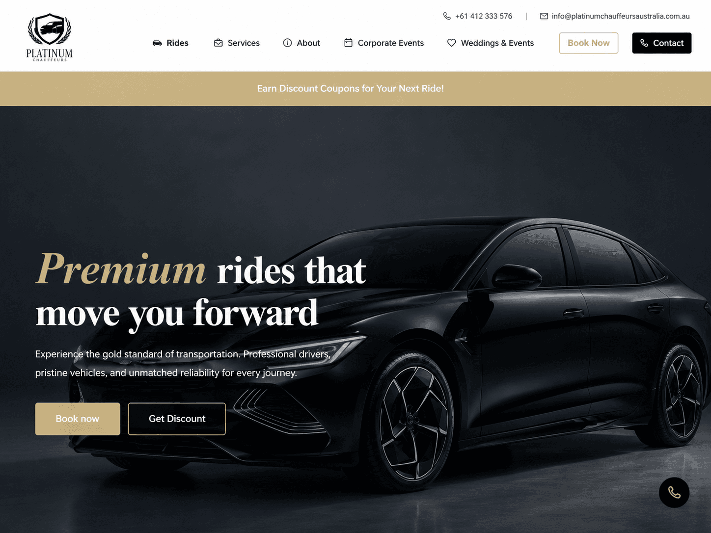 Prime Chauffeur Australia — Express & NestJS project screenshot