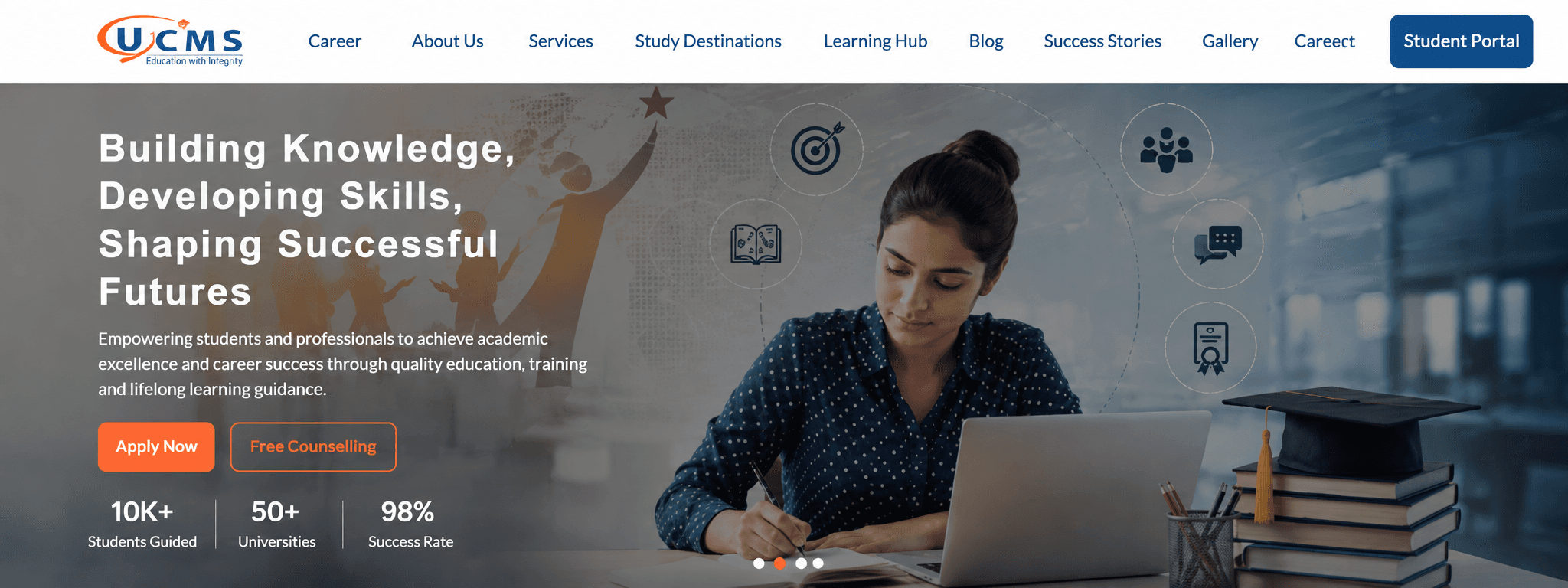 UCMS (LMS/Visa Consultation) — Express & NestJS project screenshot